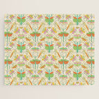 Whimsical Praying Mantis Retro Colors  Jigsaw Puzzle Gallery Image 1