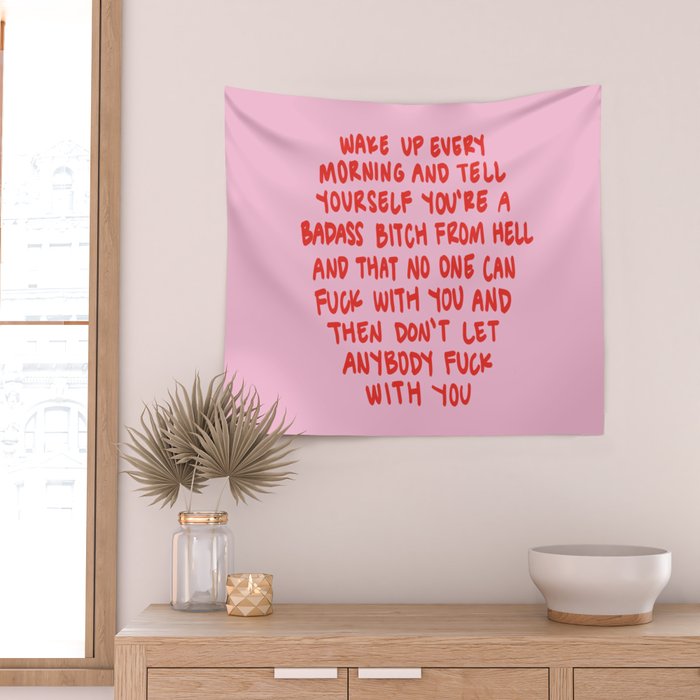 Girl Boss Motto Wall Tapestry Gallery Image 2