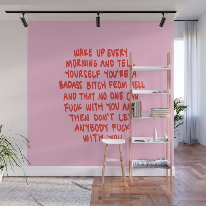 Girl Boss Motto Wall Mural Gallery Image 1