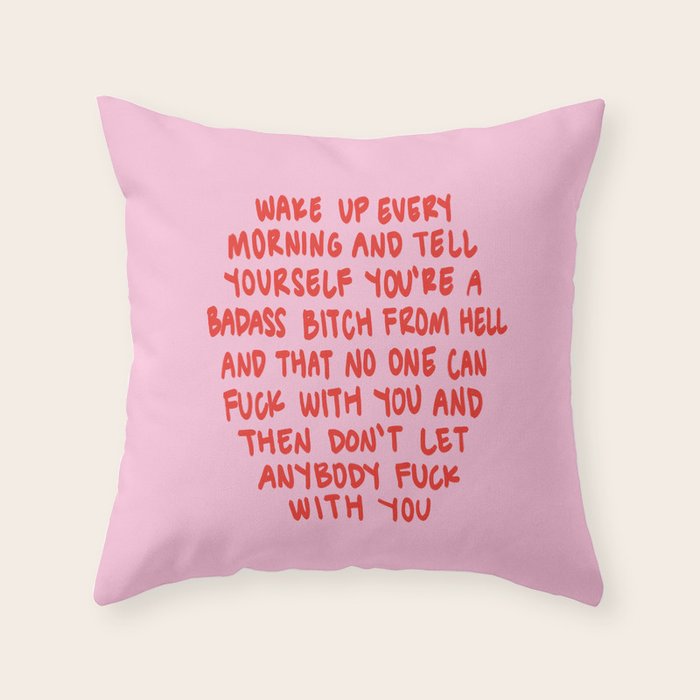 Girl Boss Motto Throw Pillow Gallery Image 6