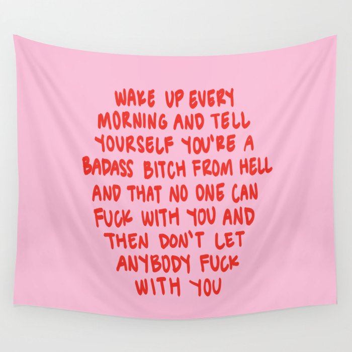 Girl Boss Motto Wall Tapestry Gallery Image 4