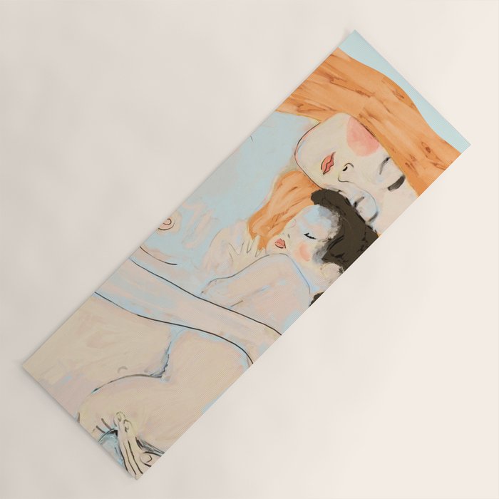 Mother and Child ,Gustav Klimt ,The Three Ages of Woman (detail) 3 Yoga Mat Gallery Image 1