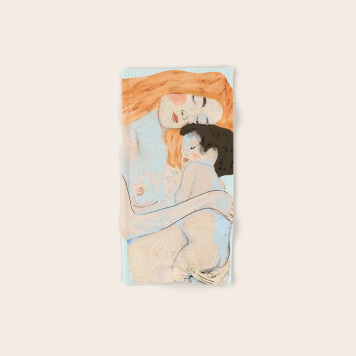 Mother and Child ,Gustav Klimt ,The Three Ages of Woman (detail) 3 Bath Towel Gallery Image 1