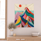 Rainbow mountains Wall Tapestry Gallery Image 2