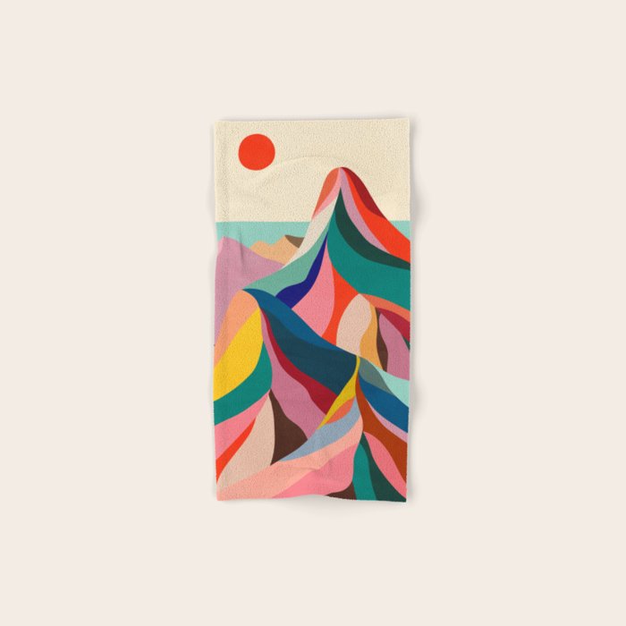Rainbow mountains Bath Towel Gallery Image 1