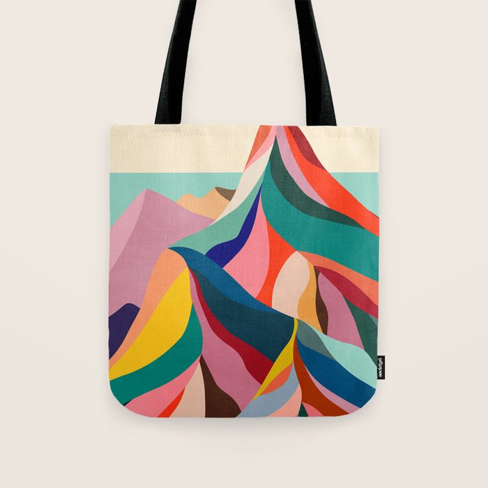 Rainbow mountains Tote Bag Gallery Image 1