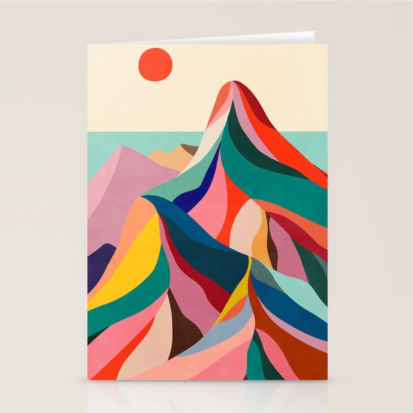 Rainbow mountains Stationery Card Gallery Image 1