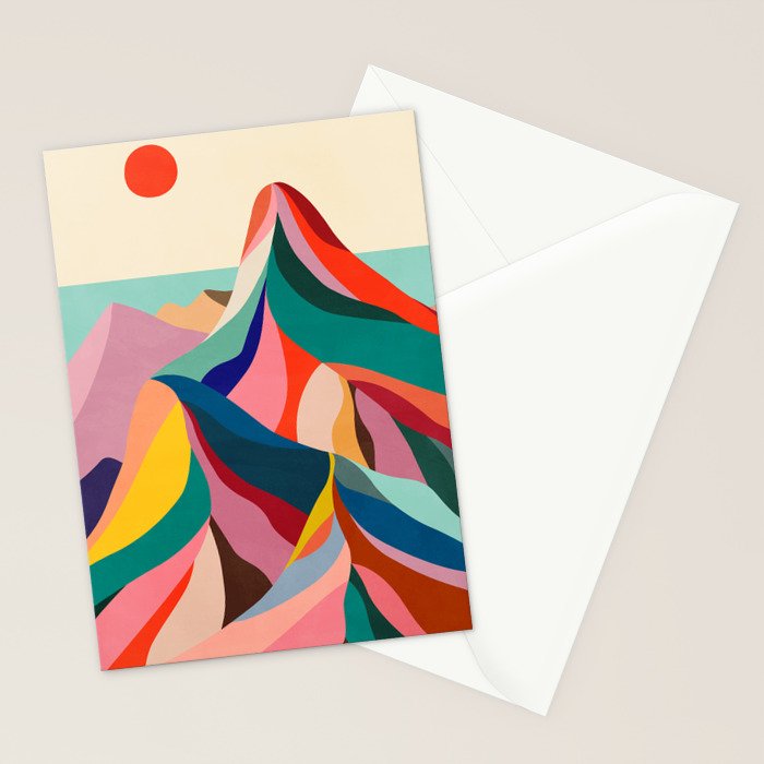 Rainbow mountains Stationery Card Gallery Image 2