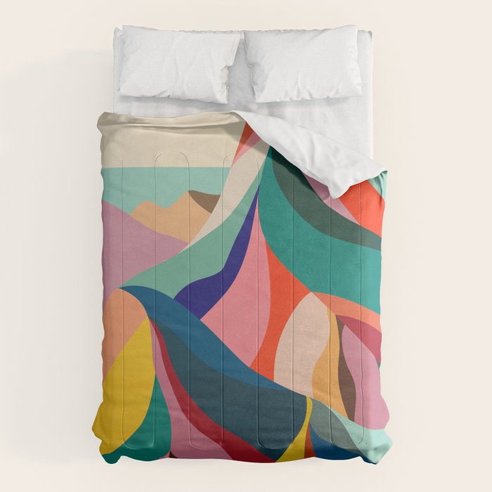 Rainbow mountains Comforter Gallery Image 6