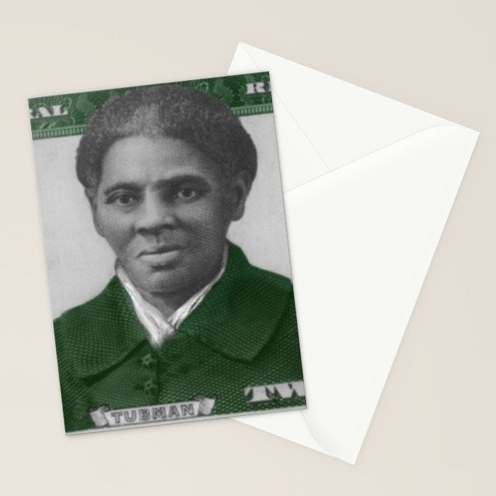 Proposed African American Icon Harriet Tubman Single U.S. Mint 20 Dollar bill Stationery Card Gallery Image 2