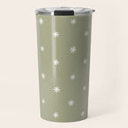 Sparkles Sage Green Travel Mug Gallery Image 1