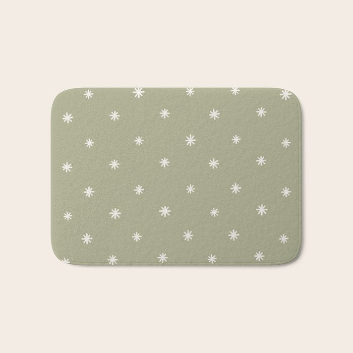 Sparkles Sage Green Bath Mat Gallery Image 1