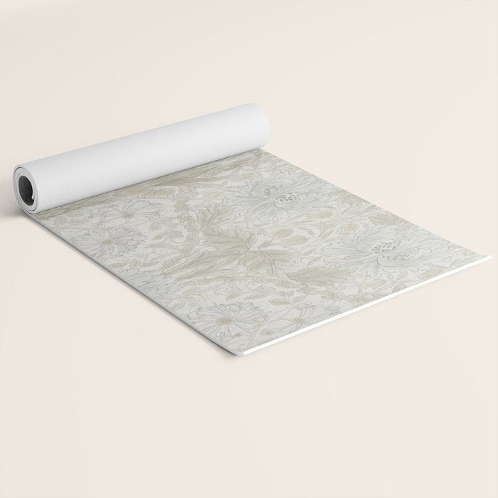 William Morris Pure Honeysuckle Linen Yoga Mat Gallery Image 2
