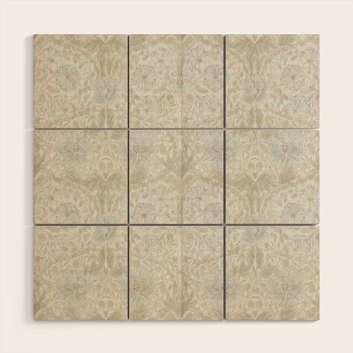 William Morris Pure Honeysuckle Linen Wood Wall Art Gallery Image 1