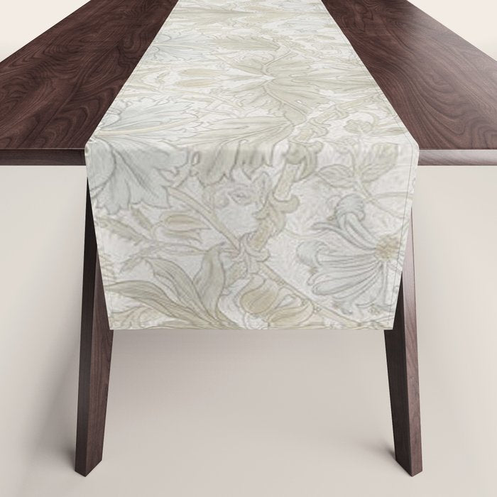 William Morris Pure Honeysuckle Linen Table Runner Gallery Image 1