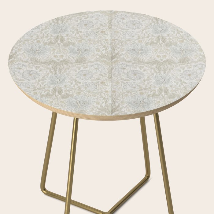 William Morris Pure Honeysuckle Linen Side Table Gallery Image 2