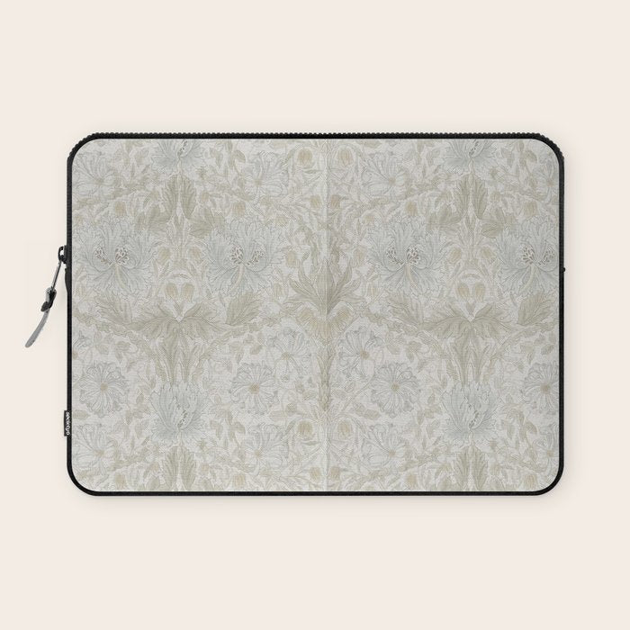 William Morris Pure Honeysuckle Linen Laptop Sleeve Gallery Image 1