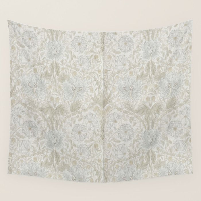 William Morris Pure Honeysuckle Linen Wall Tapestry Gallery Image 1