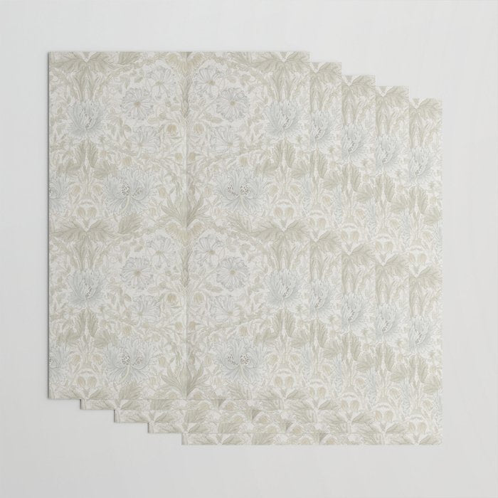 William Morris Pure Honeysuckle Linen Wrapping Paper Gallery Image 3