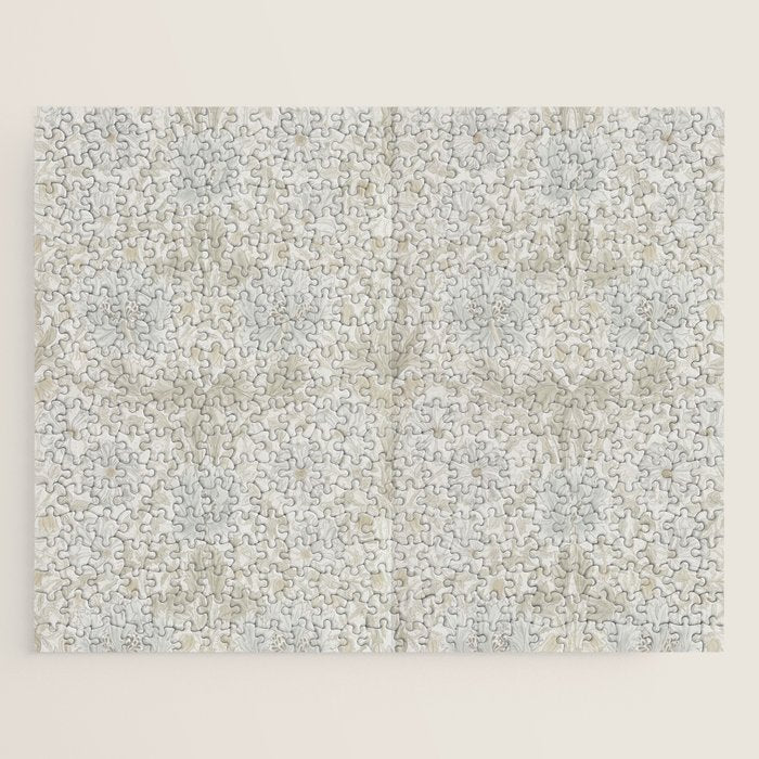 William Morris Pure Honeysuckle Linen Jigsaw Puzzle Gallery Image 1