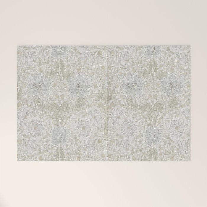 William Morris Pure Honeysuckle Linen Welcome Mat Gallery Image 1