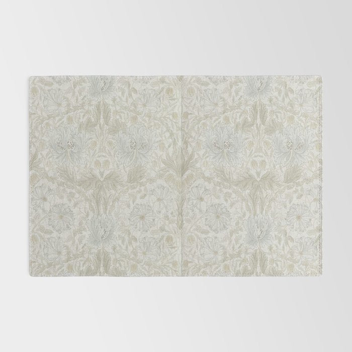 William Morris Pure Honeysuckle Linen Rug Gallery Image 2