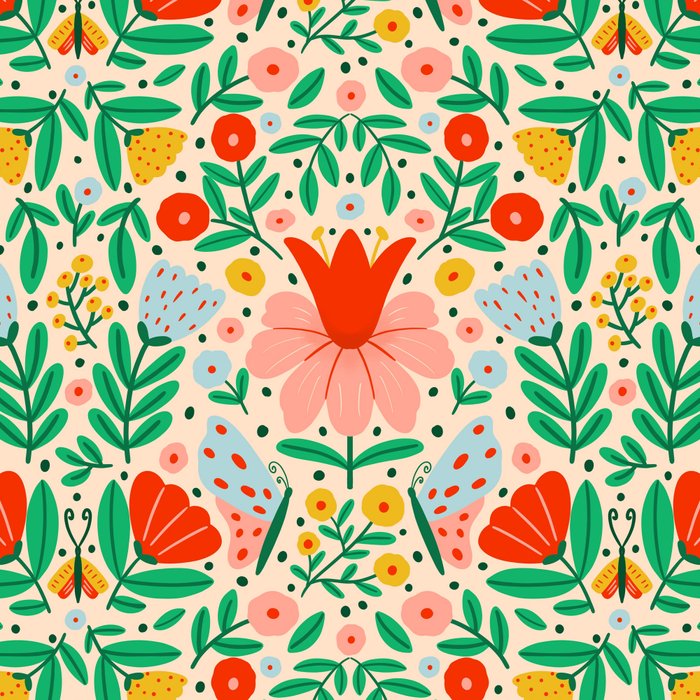 Whimsical Floral - colorful garden  Coffee Mug Gallery Image 2