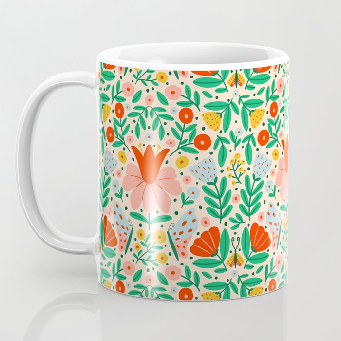 Whimsical Floral - colorful garden  Coffee Mug Gallery Image 3