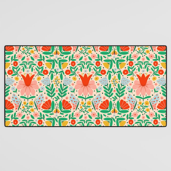 Whimsical Floral - colorful garden  Desk Mat Gallery Image 3