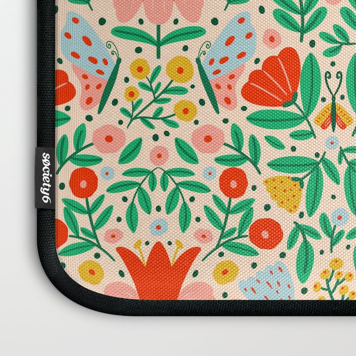 Whimsical Floral - colorful garden  Laptop Sleeve Gallery Image 3