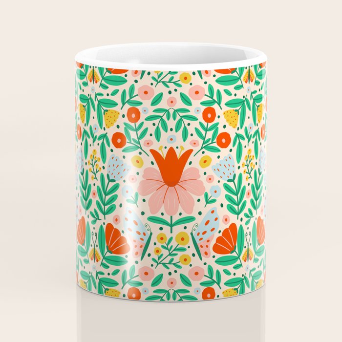 Whimsical Floral - colorful garden  Coffee Mug Gallery Image 4