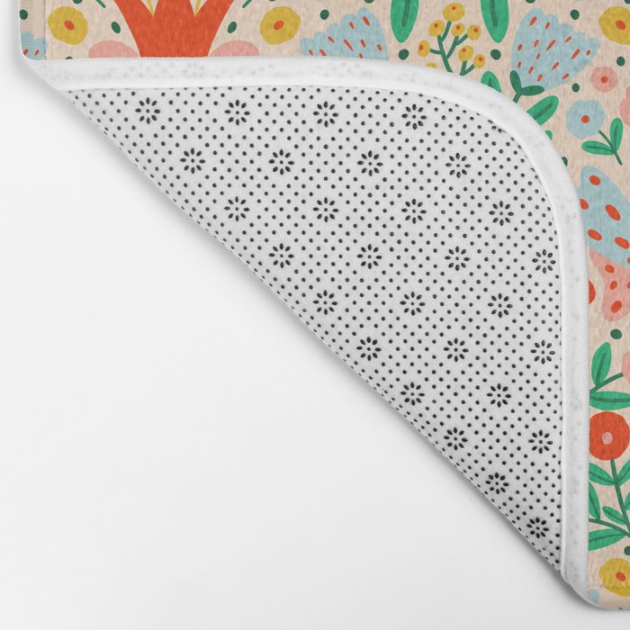 Whimsical Floral - colorful garden  Bath Mat Gallery Image 2
