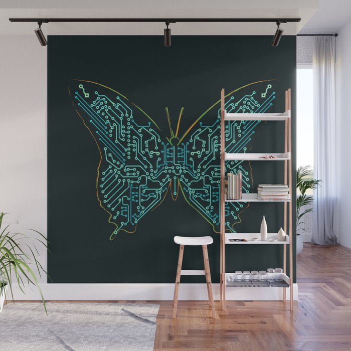 Mechanical Butterfly Wall Mural Gallery Image 1