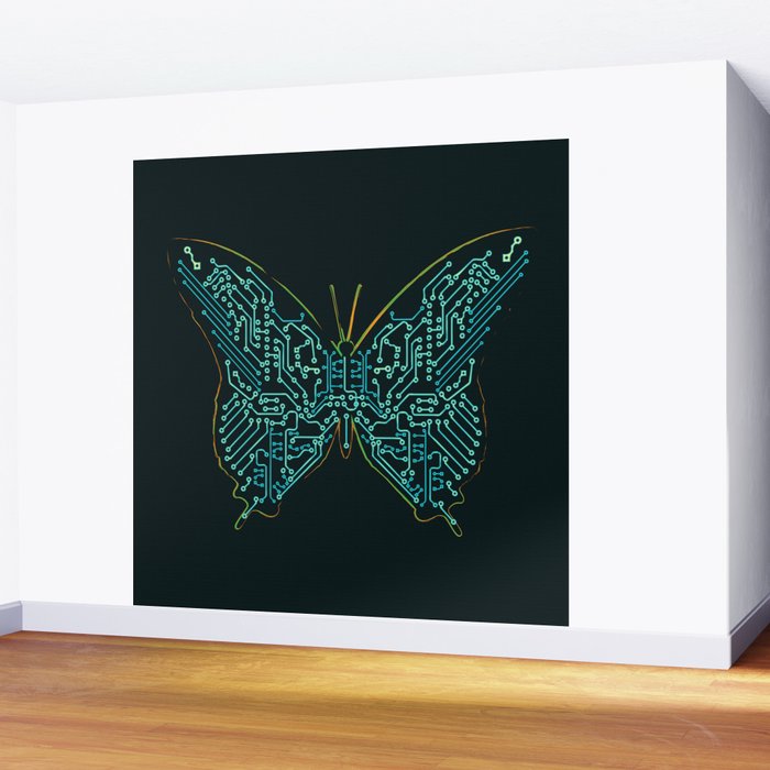 Mechanical Butterfly Wall Mural Gallery Image 2