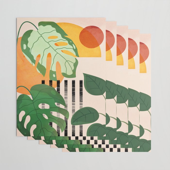 Tropical Garden Leaves 01 Wrapping Paper Gallery Image 3