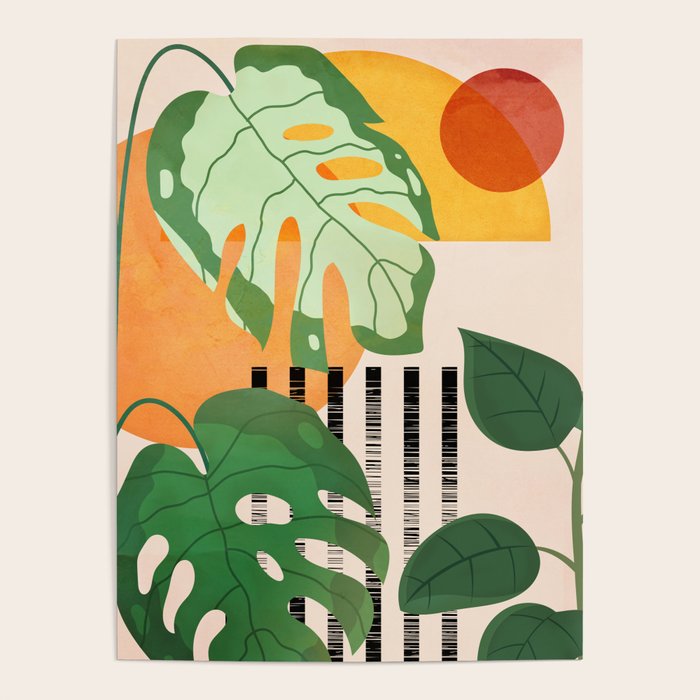 Tropical Garden Leaves 01 Poster Gallery Image 4