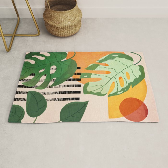 Tropical Garden Leaves 01 Rug Gallery Image 1