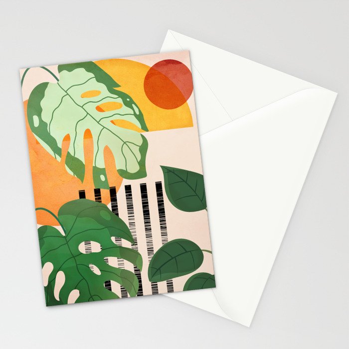 Tropical Garden Leaves 01 Stationery Card Gallery Image 2