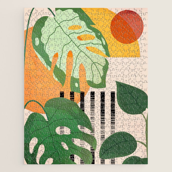 Tropical Garden Leaves 01 Jigsaw Puzzle Gallery Image 1