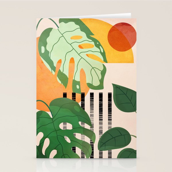 Tropical Garden Leaves 01 Stationery Card Gallery Image 2