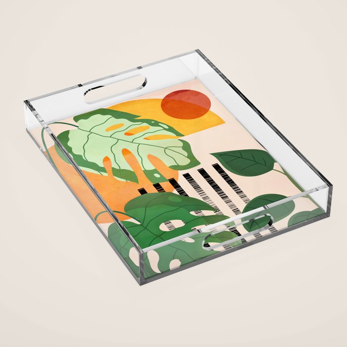 Tropical Garden Leaves 01 Acrylic Tray Gallery Image 1