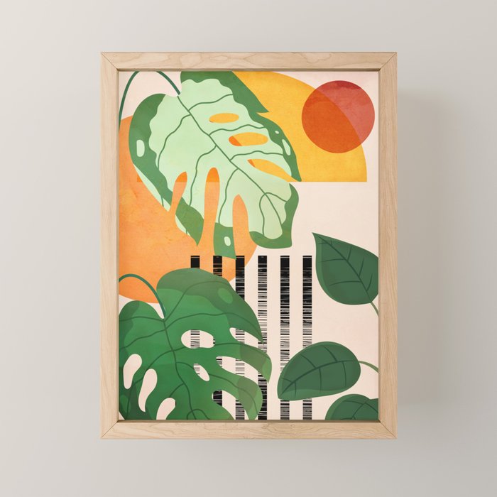 Tropical Garden Leaves 01 Mini Art Print Gallery Image 1