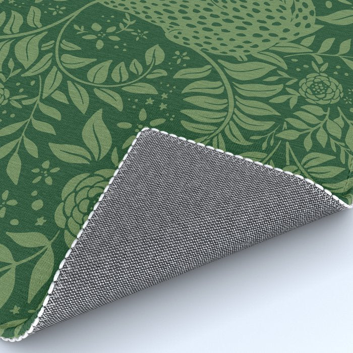 Spring Cheetah Pattern - Forest Green Rug Gallery Image 4