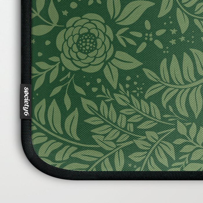 Spring Cheetah Pattern - Forest Green Laptop Sleeve Gallery Image 3