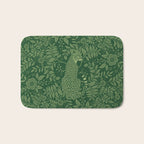 Spring Cheetah Pattern - Forest Green Bath Mat Gallery Image 1