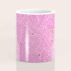 Winter Berries & Pine Branches in Pink & Gold Coffee Mug Gallery Image 4