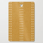 boho vertical stitch - mustard Cutting Board Gallery Image 1