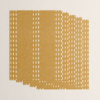 boho vertical stitch - mustard Wrapping Paper Gallery Image 3