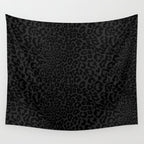 Goth Black Leopard Animal Print Wall Tapestry Gallery Image 4