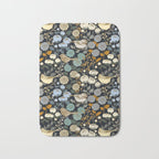 Winter Garden Birds Black Bath Mat Gallery Image 1